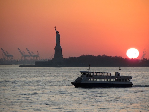 sunset.JPG sunset SI ferry