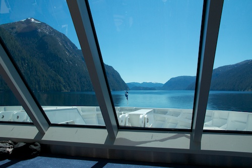 View from our front row seats in the Aurora Lounge