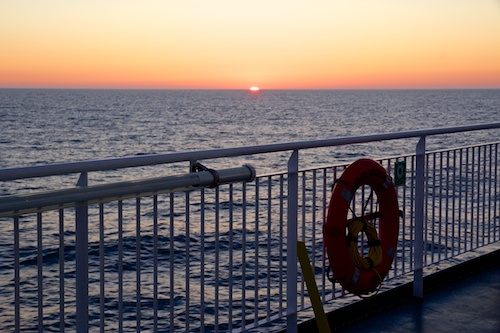 We watched the sunset before we hit Port Hardy