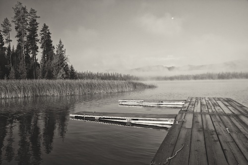 Lava Lake in B&W