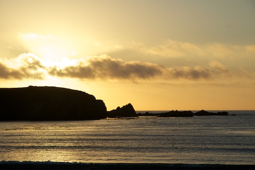 A lovely sunset at our cove beach