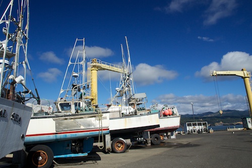 Fishing Boats on their dolly's 