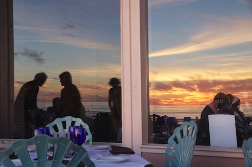 Dinner and a sunset. It couldn't be better